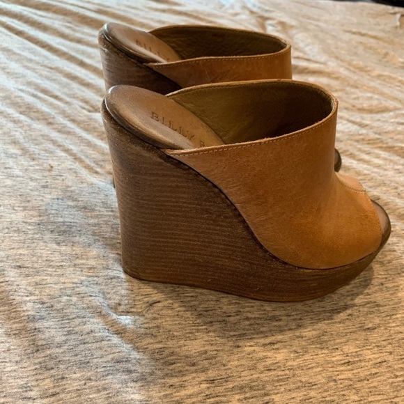 Billy Reid Shoes - Billy Reid Italian Leather Wedge Platform Heel